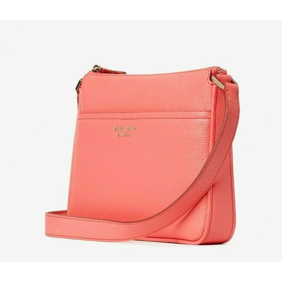 New Kate Spade Run around medium crossbody Pebble Leather Peach Melba - Picture 4 of 4